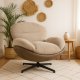 Mebel Elite Fotel wypoczynkowy Milo taupe velvet 3D obrotowy stylowy do salonu 8