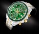 Zegarek Giewont Zegarek Męski Chronograph Sapphire Srebrno Zielony GW7290-B7 2