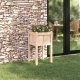 Drewutnia vidaXL Doniczka ogrodowa naturalna Lite drewno sosnowe, 40 x 40 x 70 cm 1