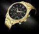 Zegarek Giewont Zegarek Męski Chronograph Sapphire Złoto Czarny GW6310-B4 2