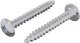 Wąż do pralki i zmywarki vidaXL Wkręty Drewniane 2 pcs srebrny M4 x 28 mm Stal 2
