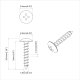 Wąż do pralki i zmywarki vidaXL Wkręty Drewniane 2 pcs srebrny M4 x 28 mm Stal 6