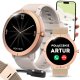 SMARTWATCH DAMSKI POŁĄCZENIA GPS MENU PL AMOLED ZŁOTY PULS SPORTOWY 2 PASKI 1