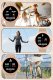 SMARTWATCH DAMSKI POŁĄCZENIA GPS MENU PL AMOLED ZŁOTY PULS SPORTOWY 2 PASKI 14