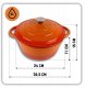 EMALIOWANY GARNEK ŻELIWNY 24cm 4L HAGE ORANGE 2