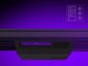 Dual-motor sit/stand adjustable-height gaming desk with built-in PC case, wireless charger, RGB lighting, control panel, and USB ports, tempered glass tabletop, black. 4