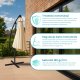 Parasol ogrodowy Black Forest, z boczkami na wysięgniku 3m duży beżowy 10
