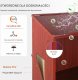 ModernHome Mównica pulpit stojący na kółkach półki drewniana do szkoły biura 4