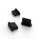Mobile Origin Mobile Origin USB-C Dust Plug & Cleaning Brush CL1 Black/Clear for iPhone/Android 2