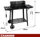 Kaminer Grill ogrodowy z pokrywą 93x41x86cm 3