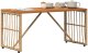 Garden4You vidaXL Stół na Zewnątrz 80 x 40 x 40 cm Stal i poli rattan 3