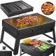 Grill węglowy turystyczny ogrodowy WALIZKA przenośny składany BBQ 2