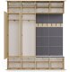 Topeshop Garderoba HAGA IV/2Sz2W DĄB SONOMA 2x Szafa + 2x Wieszak 12
