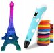 XMaster Długopis 3D drukarka 3d PEN zestaw XXL Różowy wkłady filament szablony 6