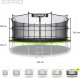 Trampolina ogrodowa Zipro Jump Pro z siatką wewnętrzną 16FT 496cm 9