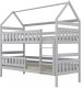 Kocot Kids Łóżko piętrowe domek FELIKS 200x90 białe drewniane trzyosobowe z szufladami KOCOT KIDS 3