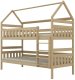 Kocot Kids Łóżko piętrowe domek FELIKS 200x90 sosna lakierowana drewniane trzyosobowe z szufladami KOCOT KIDS 3