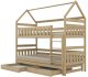 Kocot Kids Łóżko piętrowe domek FELIKS 200x80 sosna lakierowana drewniane trzyosobowe z szufladami KOCOT KIDS 2