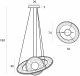 Lampa wisząca MAXlight Wisząca lampa glamour ALEXIA P0638D LED 45W 3000K talerze złote 4
