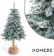 Homede Choinka sztuczna sosna Pearl 120 cm perłowa zieleń drewniany pień 2