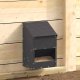 vidaXL vidaXL Karmnik dla kur Czarny 21 x 16 x 33 cm Stal zimnowalcowana 1