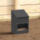 vidaXL vidaXL Karmnik dla kur Czarny 21 x 16 x 33 cm Stal zimnowalcowana 3
