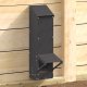vidaXL vidaXL Karmnik dla kur Czarny 13 x 12 x 51 cm Stal zimnowalcowana 1