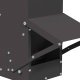 vidaXL vidaXL Karmnik dla kur Czarny 13 x 12 x 51 cm Stal zimnowalcowana 7