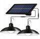 Lampa wisząca Tech-Led Lampa Solarna Ogrodowa Wisząca Żyrandol Podwójny 2