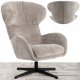 Mebel Elite Fotel wypoczynkowy Louis taupe szenil obrotowy LOFT do salonu gabinetu 2