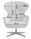 Mebel Elite Fotel wypoczynkowy Louis taupe szenil obrotowy LOFT do salonu gabinetu 3
