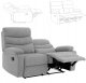 Mebel Elite Sofa rozkładana dwuosobowa fotel VERA DUO szara szenil 3