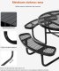 vidaXL Stół piknikowy okrągły 117 cm  - stal malowana z otworem na parasol 7