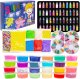 Branded toys Zestaw Do Robienia Glutów Slime Gluty Glinka Ozdoby Brokat Ogromny Zestaw 1