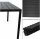 Bauerkraft Stół ogrodowy 130x70 ALLEN-ST polywood czarny balkon taras 5