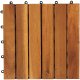 vidaXL vidaXL Płytka Tarasowa 10 pcs Brązowy 30 x 30 cm Drewno Akacjowe 4
