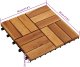 vidaXL vidaXL Płytka Tarasowa 10 pcs Brązowy 30 x 30 cm Drewno Akacjowe 7