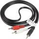 Kabel Lanberg Jack 3.5mm - RCA (Cinch) x2 1.5m czarny (CA-MJRC-10CC-0015-BK) 1