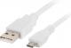 Kabel USB Lanberg USB-A - microUSB 1 m Biały (CA-USBM-10CC-0010-W) 2