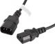 Kabel zasilający Lanberg IEC 320 C13 - C14, 1.8m, czarny (CA-C13E-10CC-0018-BK) 3
