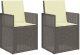 Garden4You vidaXL Krzesła do ogrodu 2 pcs Jasnoszary i Kremowy PP 2