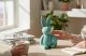 Dekoracja świąteczna Cotton World Nowoczesna dekoracja wielkanocna Ribbed Bunny with Egg figurka zajączka 3D - błękit 7