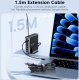 Ładowarka Tech-Protect TECH-PROTECT DC240W-GAN 6-PORT DESKTOP CHARGER PD 240W / QC3.0 BLACK 9