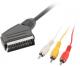 Kabel Lanberg Scart - RCA (Cinch) x3 1.8m czarny (CA-EURC-10CC-0018-BK) 1