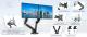 Art Uchwyt biurkowy na 2 monitory 13" - 27" L-16GD (RAMM L-16GD) 3