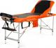 Bodyfit Łóżko do masażu 3 segmentowe aluminiowe czarno-pomarańczowe (1037) 1