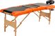 Bodyfit Łóżko do masażu 4 segmentowe dwukolorowe czarno - pomarańczowe (1045) 2