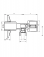 KFA Zawór kątowy z motylkiem 1/2"x1/2"  (707-020-15) 2