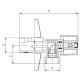 Ferro Zawór kątowy z motylkiem 1/2"x3/8"  (Z1238K) 2