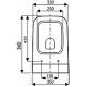 Miska WC Koło Life z odpływem poziomym wisząca powłoka reflex (M23100900) 3